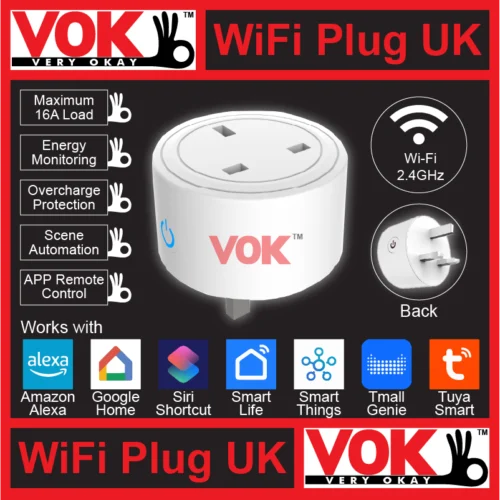 VOK-1001-UK Smart Socket Plug with energy monitoring